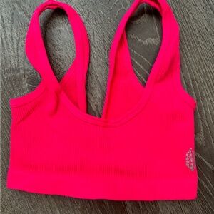 Free people movement crop top bra Hot pink